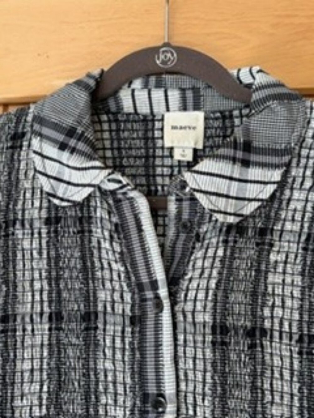 Maeve Anthropologie Black and White Plaid Midi Dress - Picture 4 of 6